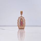 Dije Virgen Guadalupe 5gr / 3.7cm / Circones Blancos Azules Fucsias Oro Rosa $