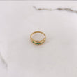 Anillo Linea Corchete 2.85gr / T7 / Circones Blancos Verdes Oro Amarillo $