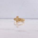 Anillo Puntos Cruz Cristo 2.95gr / T9 1/2 / Oro Amarillo $