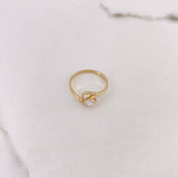 Anillo Solitario Espiral 1.8gr / T5 3/4 / Circon Blanco Oro Amarillo $