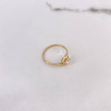 Anillo Solitario Espiral 1.8gr / T5 3/4 / Circon Blanco Oro Amarillo $