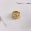 Anillo Crono Tempo Aguila 12.45gr / T9 3/4 / Circones Blancos Oro Amarillo $