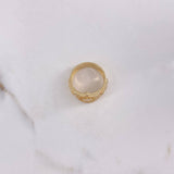 Anillo Corona RX 5.75gr / T7 1/4 / Circones Blancos Oro Amarillo $