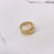 Anillo Corona RX 5.75gr / T7 1/4 / Circones Blancos Oro Amarillo $