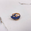 Anillo Tiburon 6.45gr / T7 1/4 / Circones Azules Naranjas Dos Oros Blanco Rosa $