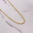 Cadena Militar 18.25gr / 60cm / 3mm Diamantada Oro Amarillo $