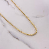 Cadena Militar 18.2gr / 60cm / 3mm Diamantada Oro Amarillo $