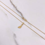 Cadena Veneciana 1.4gr / 50cm + Dije Pie 0.25gr / 1.5cm / Oro Amarillo (Oferta) $