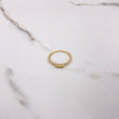 Anillo Moño 1.65gr / T7 / Circones Blancos Oro Amarillo &