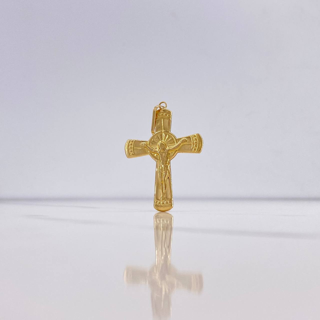 Dije Cruz Cristo 1.85gr / 4.3cm / Troquelada Oro Amarillo &