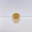 Anillo Sello Cristo 3.25gr / T10 3/4 / Dos Oros Amarillo Blanco &