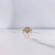 Anillo 15s Corazon  3gr / T7 1/4  / Circones Blancos Oro Amarillo &