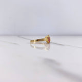 Anillo 15s Fresa  2.4gr / T5 3/4  / Circones Fucsia  Oro Amarillo &