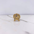 Anillo Rana  6.9gr / T8 1/4 / Circones Azules  Oro Amarillo &