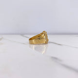 Anillo Virgen Guadalupe  7.65gr / T 9 3/4 Circones Blancos Oro Amarillo  &