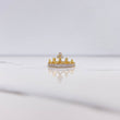 Anillo Tiara Estrellas  2.7gr / T8 / Circones Blancos  Oro Amarillo &