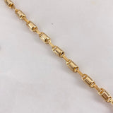 Cadena Rustica Rayada 16gr / 60cm / 4.5mm Barril Liso    Oro Amarillo $