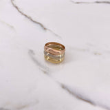 Anillo Tres Lineas 3.85gr / T7 1/2 / Tres Oros &