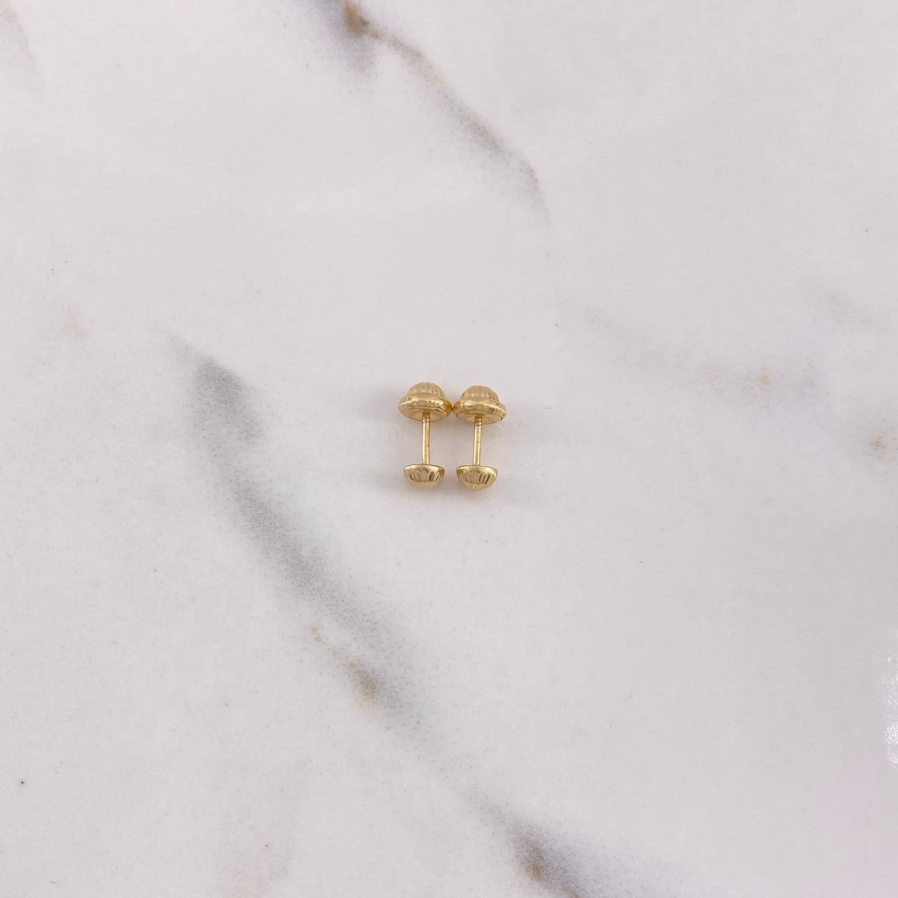 Topos Media Bola 0.55gr / 4mm Diamantada Oro Amarillo $