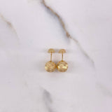 Topos Bola 1.1gr / 8mm Diamantados Oro Amarillo 18K #