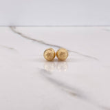 Topos Bola 1.05gr / 8mm Diamantados Oro Amarillo 18K #