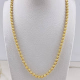 Cadena Militar 30.85gr / 70cm / 4mm Diamantado Luna Oro Amarillo +3 $