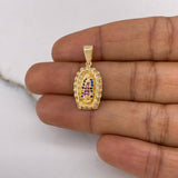 Dije Virgen Guadalupe 3.6gr / 2.5cm / Circones Blancos Fucsias Azules Oro Amarillo &