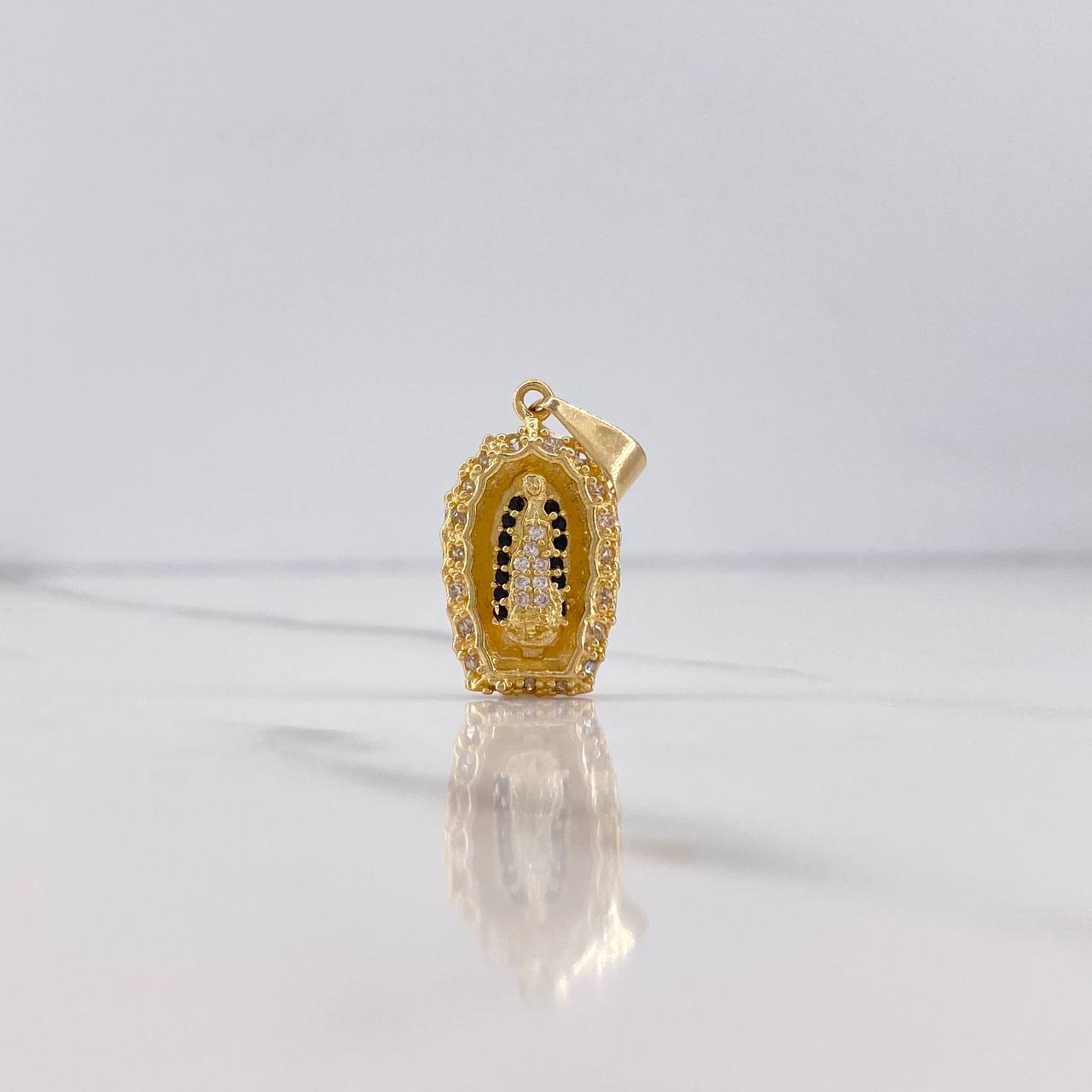 Dije Virgen Guadalupe 3.45gr / 2.5cm / Circones Blancos Negros Oro Amarillo &