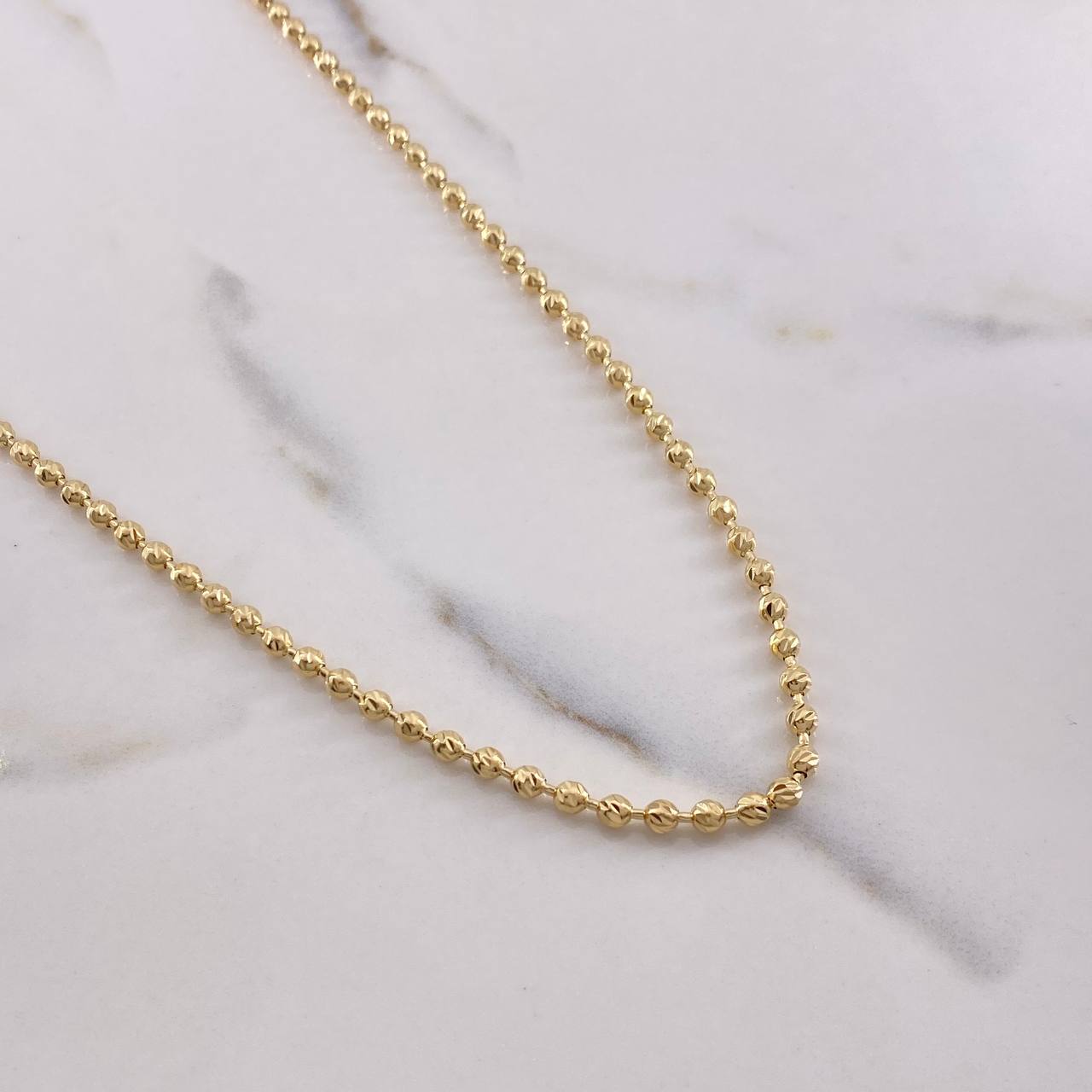 Cadena Militar 19.5gr / 60cm / 2.85mm Diamantada Oro Amarillo $