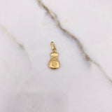 Dije Bolsa Dinero 0.4gr / 1.5cm / Liso Oro Amarillo &