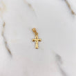 Dije Cruz Cristo 0.4gr / 2cm / Lisa Oro Amarillo &