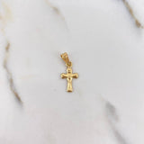 Dije Cruz Cristo 0.4gr / 2cm / Lisa Oro Amarillo &