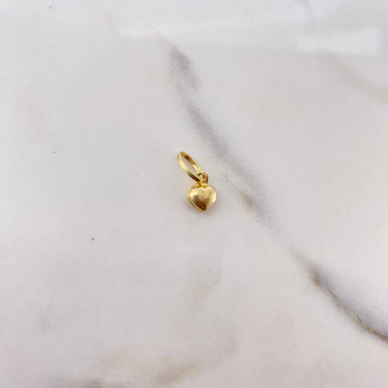 Dije Corazon 0.45gr / 1.2cm / Soplado Oro Amarillo &