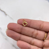 Dije Corazon Silueta 0.45gr / 1.3cm / Troquelado Oro Amarillo &