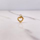 Dije Corazon Silueta 0.45gr / 1.3cm / Troquelado Oro Amarillo &