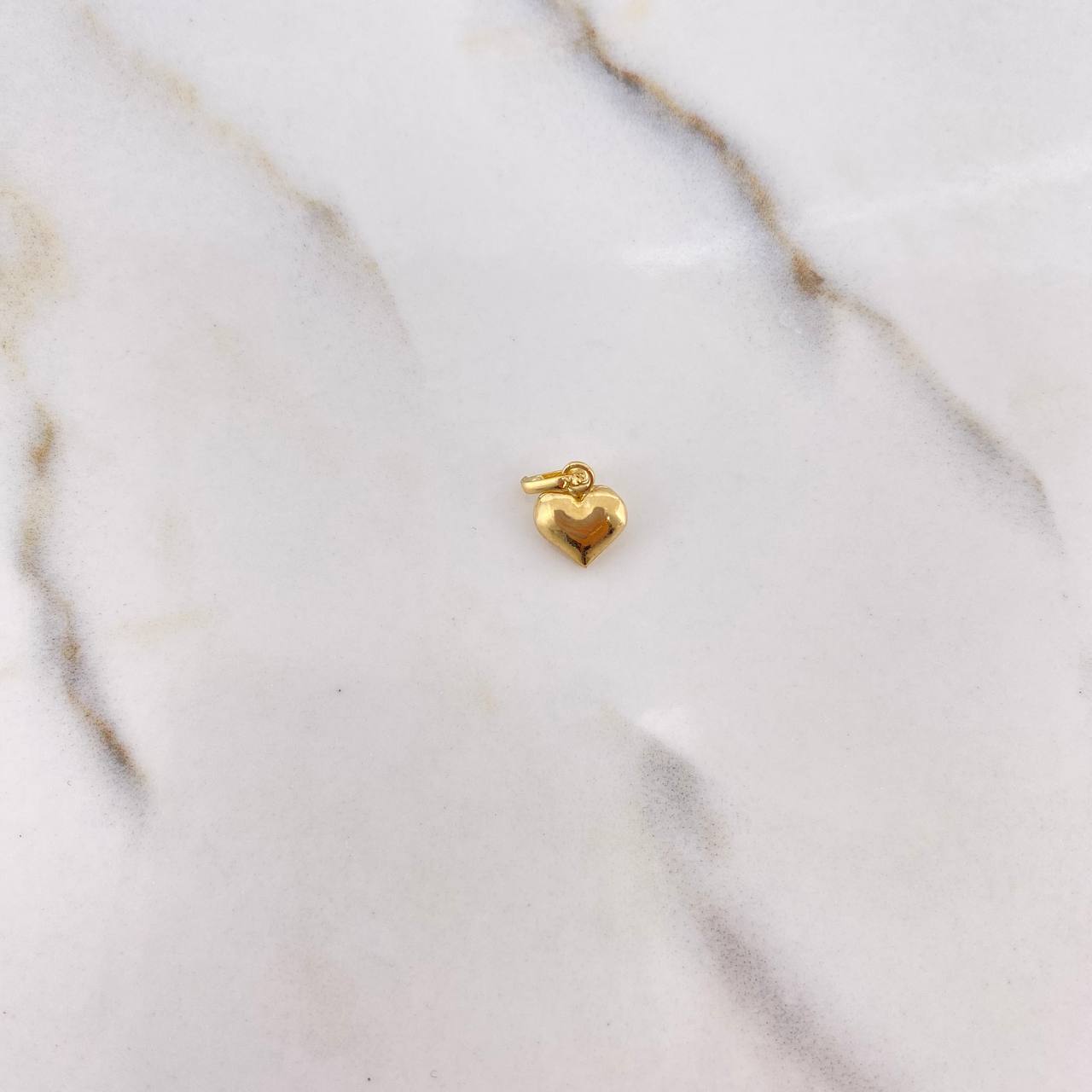 Dije Corazon 0.3gr / 1.3cm / Soplado Oro Amarillo &