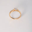 Anillo Solitario Arco 2.3gr / T6 / Circon Blanco Oro Amarillo $