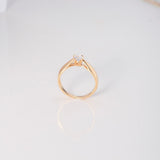 Anillo Solitario Arco 2.3gr / T6 / Circon Blanco Oro Amarillo $