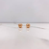 Topos Bola 0.8gr / 7mm Diamantada Oro Rosa $