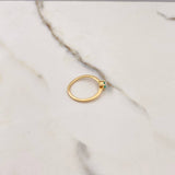 Anillo Solitario Cuadrado 1.95gr / T7 / Esmeralda 0.22Qts Oro Amarillo (Joya) &