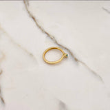 Anillo Solitario Pera 2.05gr / T7 / Esmeralda 0.11 Qts Oro Amarillo (Joya) &