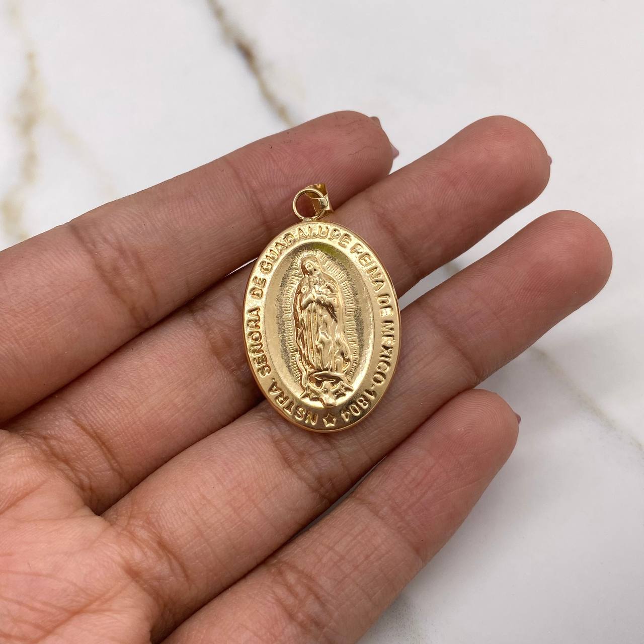 Dije Virgen Guadalupe 2.9gr / 3.6cm / Troquelado Oro Amarillo &