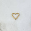 Herraje Corazon Silueta 0.3gr / 0.8cm / Liso Oro Amarillo $