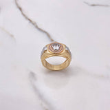 Anillo Correa Corona RX 8.2gr / T9 1/4 / Circones Blancos Tres Oros $