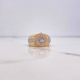 Anillo Correa Corona RX 8.2gr / T9 1/4 / Circones Blancos Tres Oros $