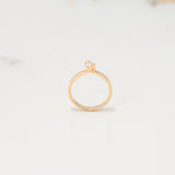 Anillo Solitario Linea Invertida 2.7gr / T5 3/4 / Circon Blanco Oro Amarillo $