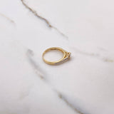 Anillo Solitario Puente 2.5gr / T7 / Circones Blancos Dos Oros Amarillo Blanco &