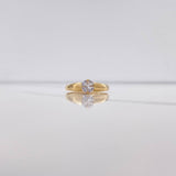 Anillo Solitario 1.6gr / T6 / Liso Circon Blanco Oro Amarillo &