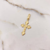 Dije Cruz Cristo Gotica 0.85gr / 3.2cm / Oro Amarillo &