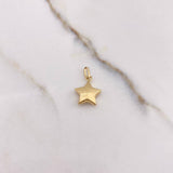 Dije Estrella 0.45gr / 1.8cm / Troquelada Oro Amarillo &